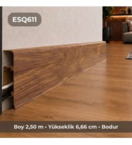 Esquero Kablo Kanallı PVC Süpürgelik 250 cm, Açılabilir Kapaklı, Bodur, ESQ611