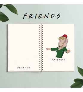 Friends Dizi Monica Defter Tasarım Spiralli A5 96 Yaprak Çizgisiz Defter PYTKDT02810