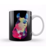 Cute Galactic Llama Space Exploration Lama Kupa Bardak Porselen