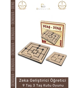 Premium Eğitici Zeka Geliştirici Öğretici Eğlence Aile Parti Yılbaşı Etkinlik 9 Taş 3 Taş Oyun