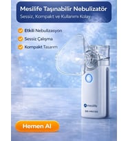 Nebulizatör Şarjlı Taşınabilir Mini Buhar Makinesi BR-MN199 Sessiz Cep Tipi I Mesh I Buhar Makinesi