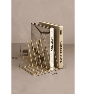 Mat Gold Masa Üstü Kitap Düzenleyici Ofis Salon Organizer
