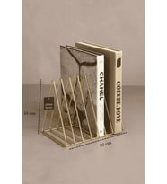 Mat Gold Masa Üstü Kitap Düzenleyici Ofis Salon Organizer