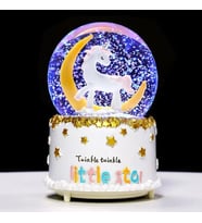 Unicorn Kar Küresi Işıklı Müzikli Püskürtmeli Büyük Boy Kar Küresi