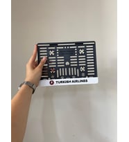 Turkish Airlines Tasarım 3D Motosiklet Pleksi Plakalık