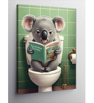 Kanvas Tablo Gazete Okuyan Koala