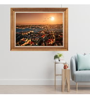 Altın Paspartulu Çerçeveli Tablo N826 (Gold)