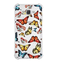 PrintiFy Samsung Galaxy J7 Uyumlu Water Color 2 Baskılı Şeffaf Köşe Korumalı Antişok Kılıf