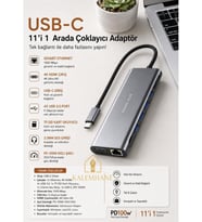 Kalemhane FULLTECH USB-C 11'i 1 Arada Çoklayıcı Adaptör