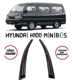Hyundai H100 Cam Rüzgarlığı 2 li Minibüs (Siyah)