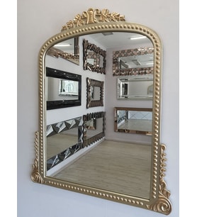 Ayna Denizi Lady Shiny Gold Model Platin Altın Renk Dekoratif Ayna