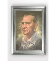 Gümüş Çerçeveli Atatürk Tablo cv731