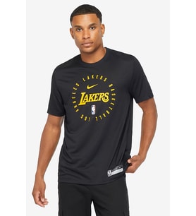 Nike NBA Los Angeles Lakers Legend Practice Tee Black Grafik Baskılı Erkek Tişört Siyah