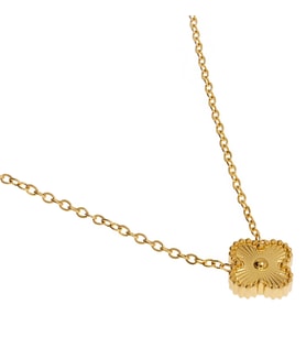 Kadın Minimal Yonca Model Çelik Kolye (Gold)