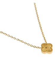 Kadın Minimal Yonca Model Çelik Kolye (Gold)