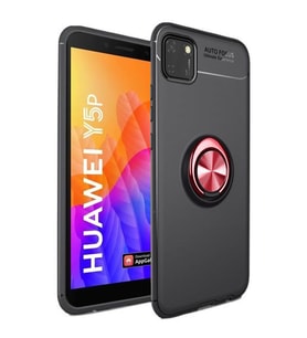 Huawei Y5P Yüzüklü Power Silikon Kılıf (Kırmızı)