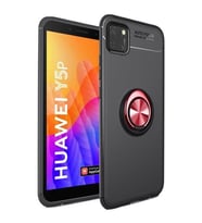 Huawei Y5P Yüzüklü Power Silikon Kılıf (Kırmızı)