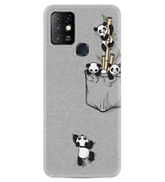 Infinix Hot 10 Kılıf Silikon Desen Özel Seri Pandalar 1798