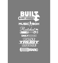 Oto Arka Cam Sticker Model 17 İngilizce Beyaz 40*20 Cm