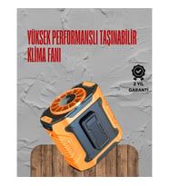 Mey İthalat® Turbo Mini Fan – Dijital Ekranlı, Sessiz & Şarjlı Serinlik!