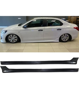 Citroen C Elysee Yan Marşpiyel Seti Plastik 2 Adet Mat Siyah 2013 ve üzeri karlık+ek+bodykit