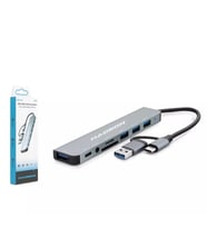 Hadron HDX7828 Type-C Hub Combo 8-in-1 - 3xUSB 3.0 + 3.5mm Ses + SD/TF