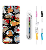 General Mobile GM 21 Pro GM 22 Pro Plus Kılıf Kablo Koruma Spiral Silikon Miyavlamalar 1793