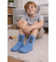 Style Yazılı Erkek Çocuk Soket Çorap (Mavi)