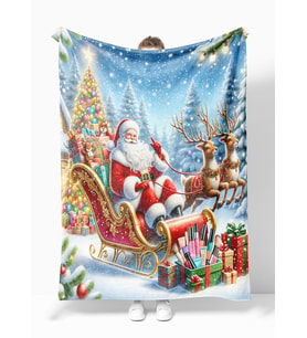 Yılbaşı & Christmas Desenli Polar TV Battaniyesi