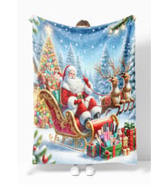 Yılbaşı & Christmas Desenli Polar TV Battaniyesi