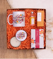 Believe in Yourself Motivasyon Temalı Hediye Seti & Kupa, 50ML Kolonya, Candleaf  Mum,  Bitki Çayı