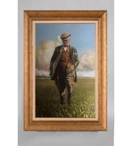 Altın Varaklı Paspartulu Çerçeveli Atatürk Tablo nt1190