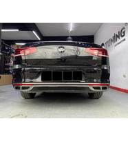 Passat B8,5 Krom Difüzör 3 Prç Cift Çıkış 2019 -2021 Uyumlu (Gri)