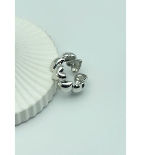 Çelik Silver Kalpli Ayarlanabilir Yüzük - 25yzk139