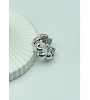 Çelik Silver Kalpli Ayarlanabilir Yüzük - 25yzk139