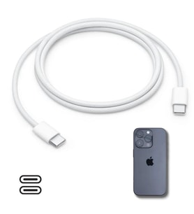 Durukar® Apple 15/15 Pro Type-C to Type-C Hasır Örgü Hızlı Şarj Kablosu (1m)