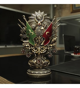 OSMANLI TUĞRA BOYTU ORTA BOY ANTİK SARI RENK BİBLO