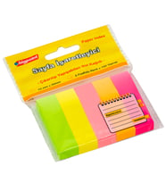 Bigpoint Yapışkanlı Not Kağıdı 5 Neon Renk 15x50mm x 24 Adet (Renksiz)