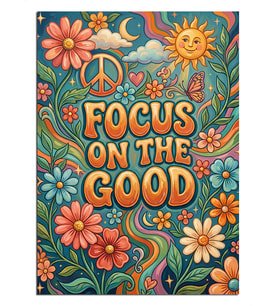Focus On The Good Çiçekli Poster Dekoratif Kanvas - Mdf Ahşap Tablo