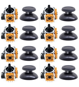 PS4 Analog Motor ve Topuz Seti 8+8 Playstation 4 Tamir PS4 Kol Analog Tamir Seti Yedek Parça (Turuncu)