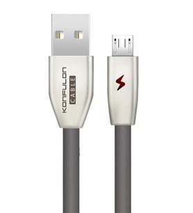 Konfulon S53 Led Işıklı Micro USB Kablo 1M 3A - Siyah