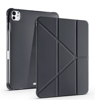 Apple iPad Pro 11 2025 M5 Uyumlu Kılıf Zore Tri Folding Kalem Bölmeli Standlı Kılıf (Siyah)