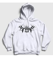 Presmono Unisex Beyaz Logo Metal Brymir Kapüşonlu Sweatshirt 527800tt (Beyaz)
