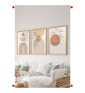 3 Parça Çerçeve Efektli Dekoratif Mdf Tablo Seti