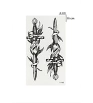 Geçici Göğüs Arası Kılıç Mini Dövme Tattoo
