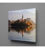 DENİZ VE AĞAÇLAR KANVAS TABLO 140x140cm