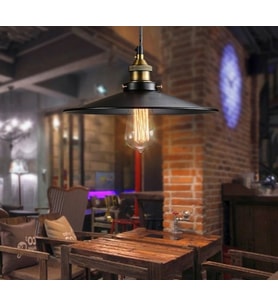 Rys Retro Metal Dekoratif  Rustik Tekli Sarkıt Avize 40 cm
