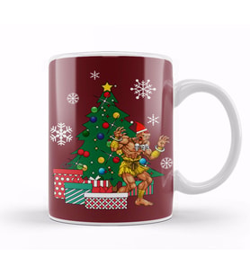 Dhalsim Around The Christmas Tree Street Fighter Kupa Bardak Porselen