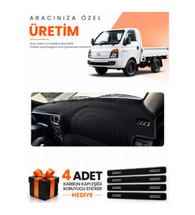 HYUNDAİ H100 (2020-2024) Uyumlu Torpido Koruma Örtüsü Oto Kılıfı - Siyah