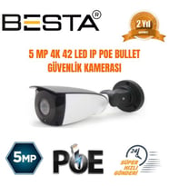MCG 4K 5 MP 1440P 42 IR LED IP POE BULLET GÜVENLİK KAMERASI KD-1436